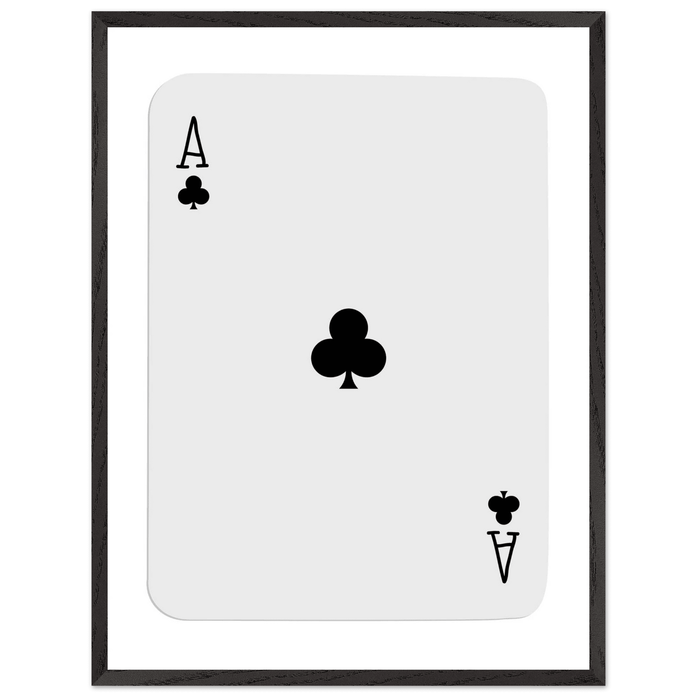 Ace of Clubs Poker Card Print - Elegant Framed Wall Art, Eco-Friendly Wood Frame & Multiple Sizes - Vibrantwalls
