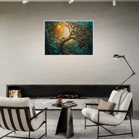 Golden Sunset Emerald Tree of Life Jewelry - Vibrantwalls