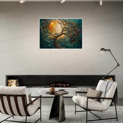 Golden Sunset Emerald Tree of Life Jewelry - Vibrantwalls