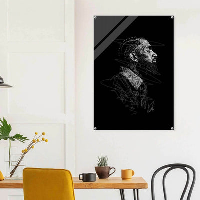Nipsey Hussle Abstract Acrylic Print – Iconic, Contemporary, Durable Wall Art in Multiple Sizes - Vibrantwalls