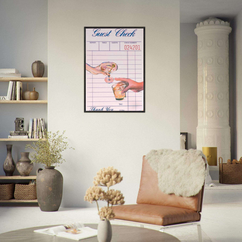 Guest Check Cheers Poster Wall Art - Vibrantwalls