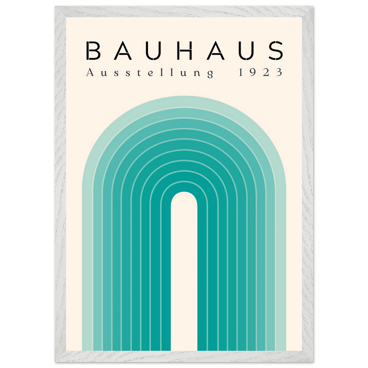 Bauhaus Ausstellung 1923 Teal & Cream - Vibrantwalls