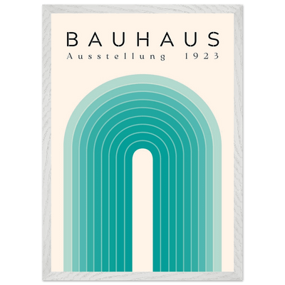 Bauhaus Ausstellung 1923 Teal & Cream - Vibrantwalls