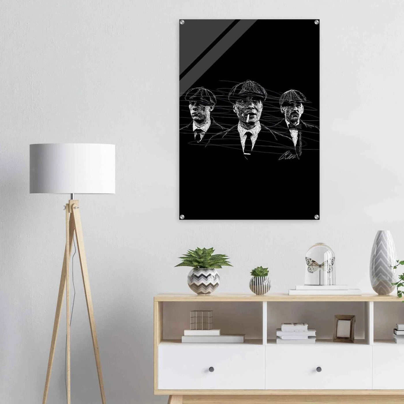Peaky Blinders Inspired Acrylic Print – Iconic Black & White Art, Durable & Modern Wall Decor