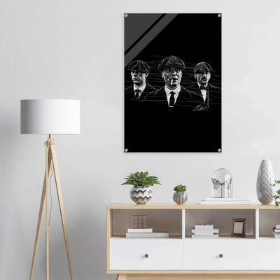 Peaky Blinders Inspired Acrylic Print – Iconic Black & White Art, Durable & Modern Wall Decor