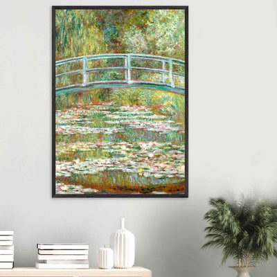 Bridge Over a Pond Art Print - Water Lilies Decorative Artwork for Your Space - Vibrantwalls