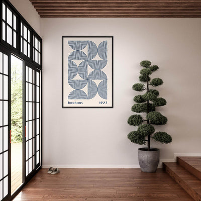 Bauhaus 1923 Navy & Beige - Vibrantwalls
