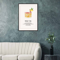 Mai Tai Cocktail Recipe Tropical Wall Art - Vibrantwalls