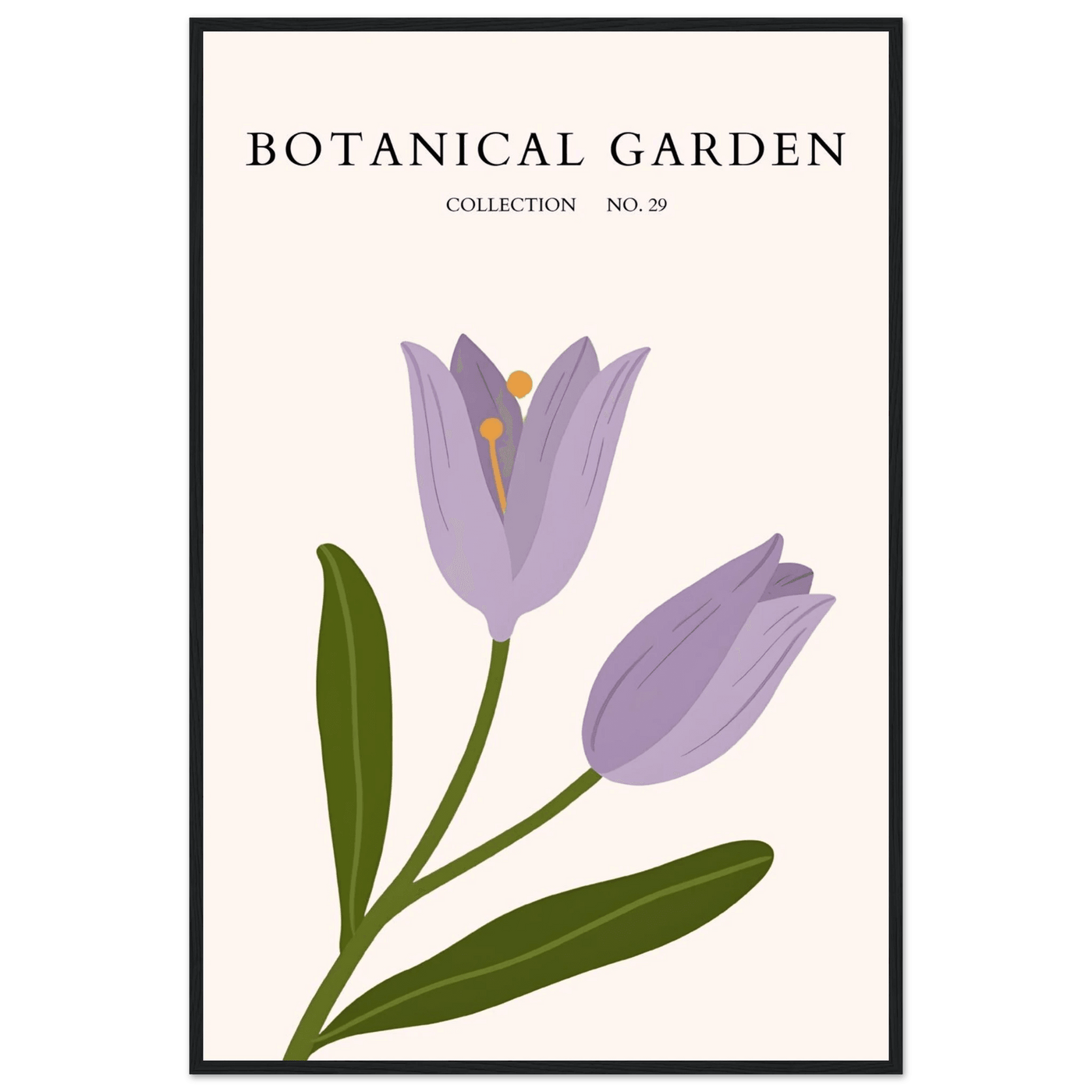 Botanical Garden Lavender Bloom Minimalist Framed Art - Vibrantwalls