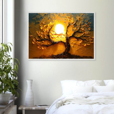 Textured Golden Tree of Life - Vibrantwalls