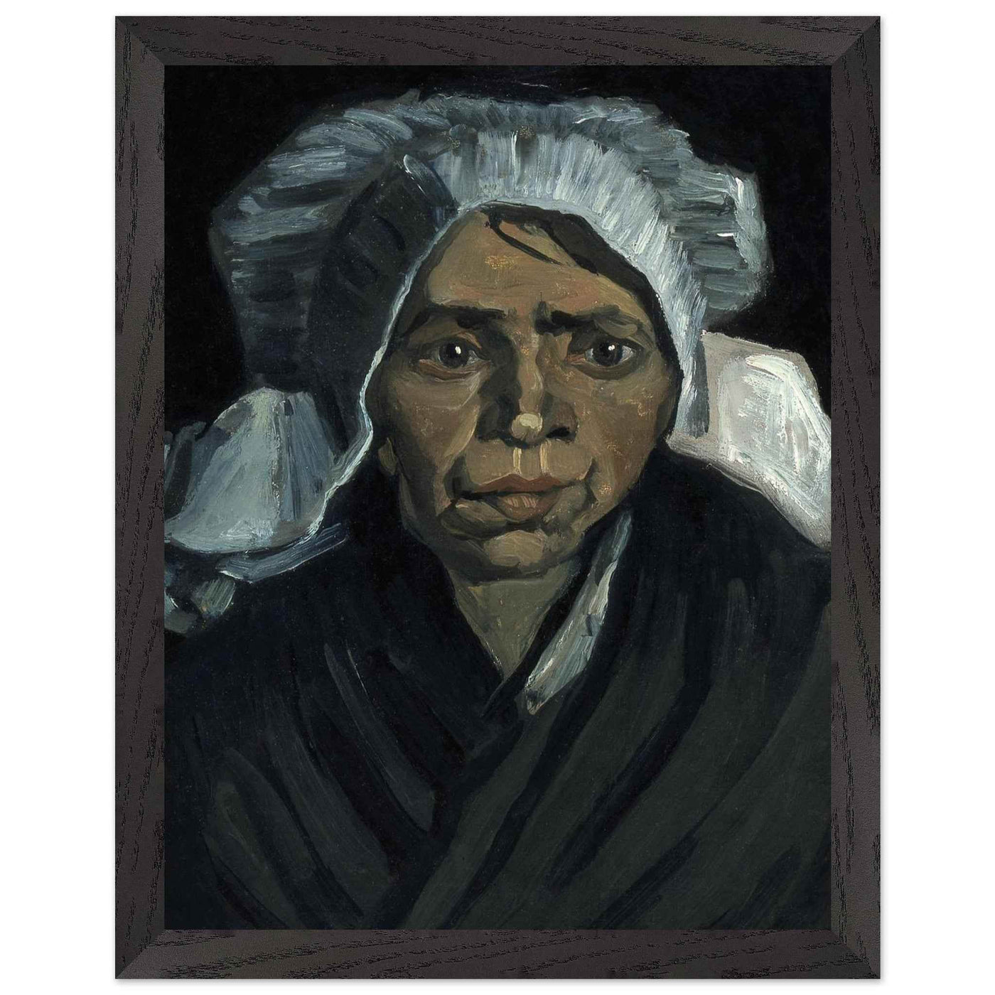 Peasant Woman Sculpture - Exquisite Head of a Peasant Woman Art Piece - Vibrantwalls