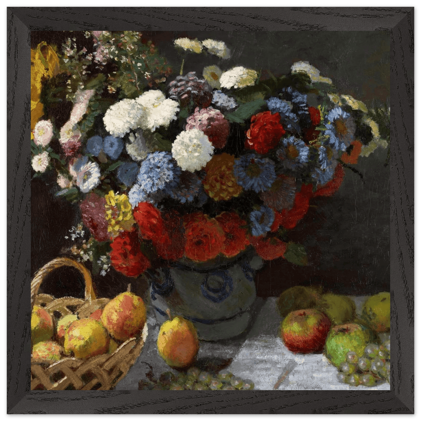 Still Life Wall Art Print of Flowers and Fruit for Elegant Home Decor - Vibrantwalls