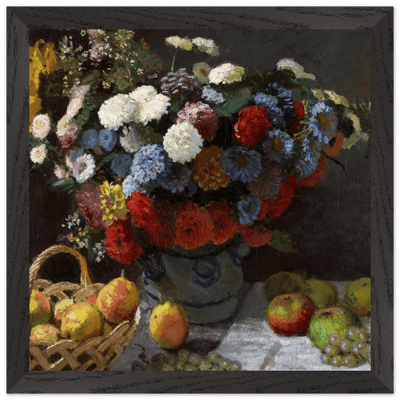 Still Life Wall Art Print of Flowers and Fruit for Elegant Home Decor - Vibrantwalls