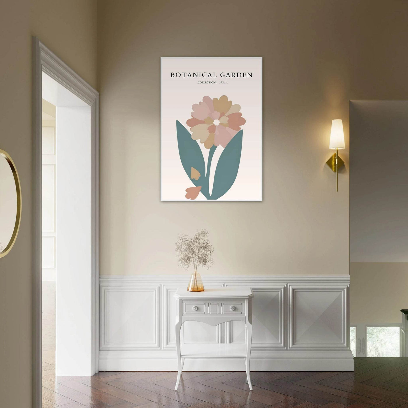 Botanical Garden Framed Poster – Gentle Floral Art Print | Soft Palette Home Decor | Ready-to-Hang - Vibrantwalls