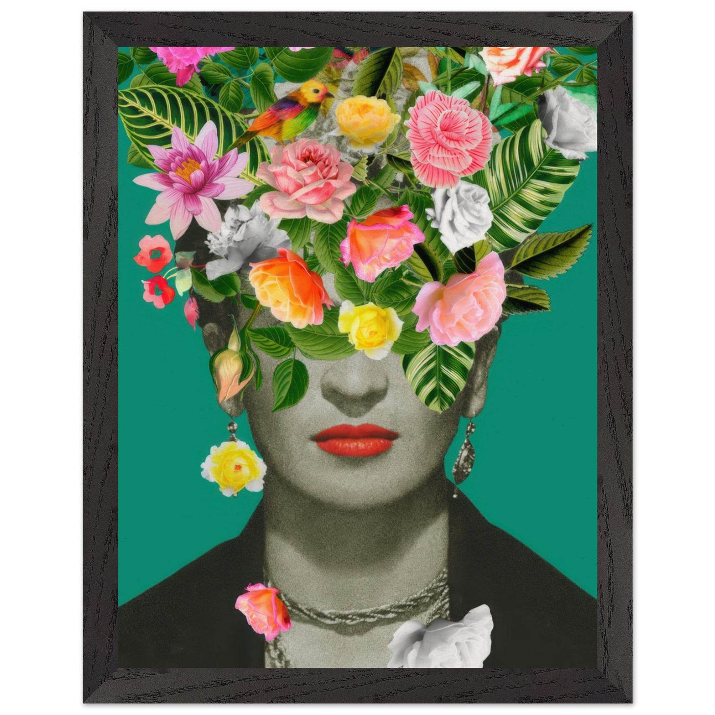 Floral Frida Artwork - Vibrant and Inspiring Home Decor - Vibrantwalls
