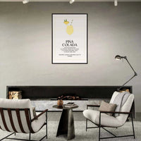 Pina Colada Cocktail Recipe Wall Art - Vibrantwalls