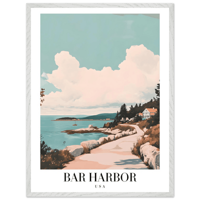Bar Harbor Maine Framed Poster – Coastal Charm Wall Art with Wooden Frame - Vibrantwalls