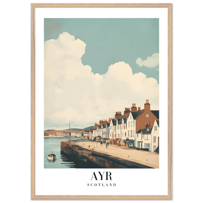 Ayr Scotland Framed Poster – Coastal Charm Wall Art with Vintage Vibe & Wooden Frame - Vibrantwalls