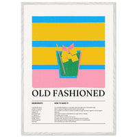 Old Fashioned Recipe Art Print Wall Art - Vibrantwalls