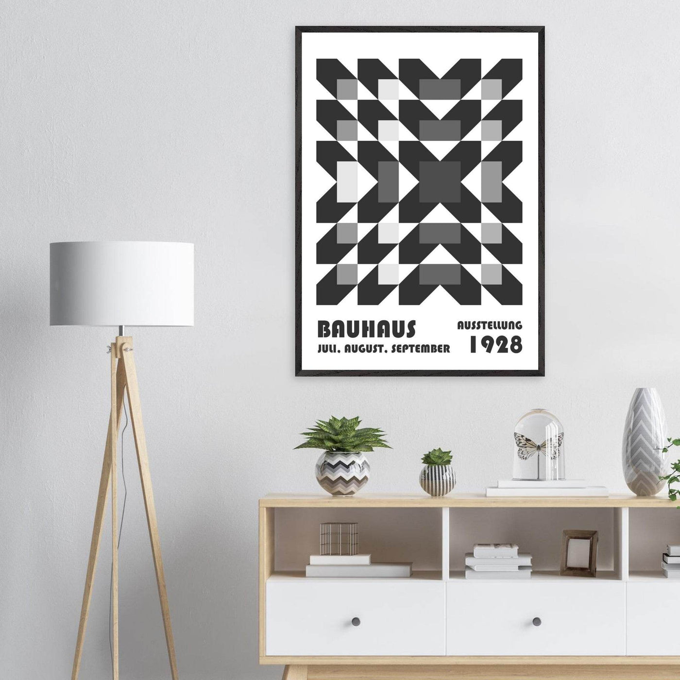 Bauhaus-Style Geometric Grid - Vibrantwalls