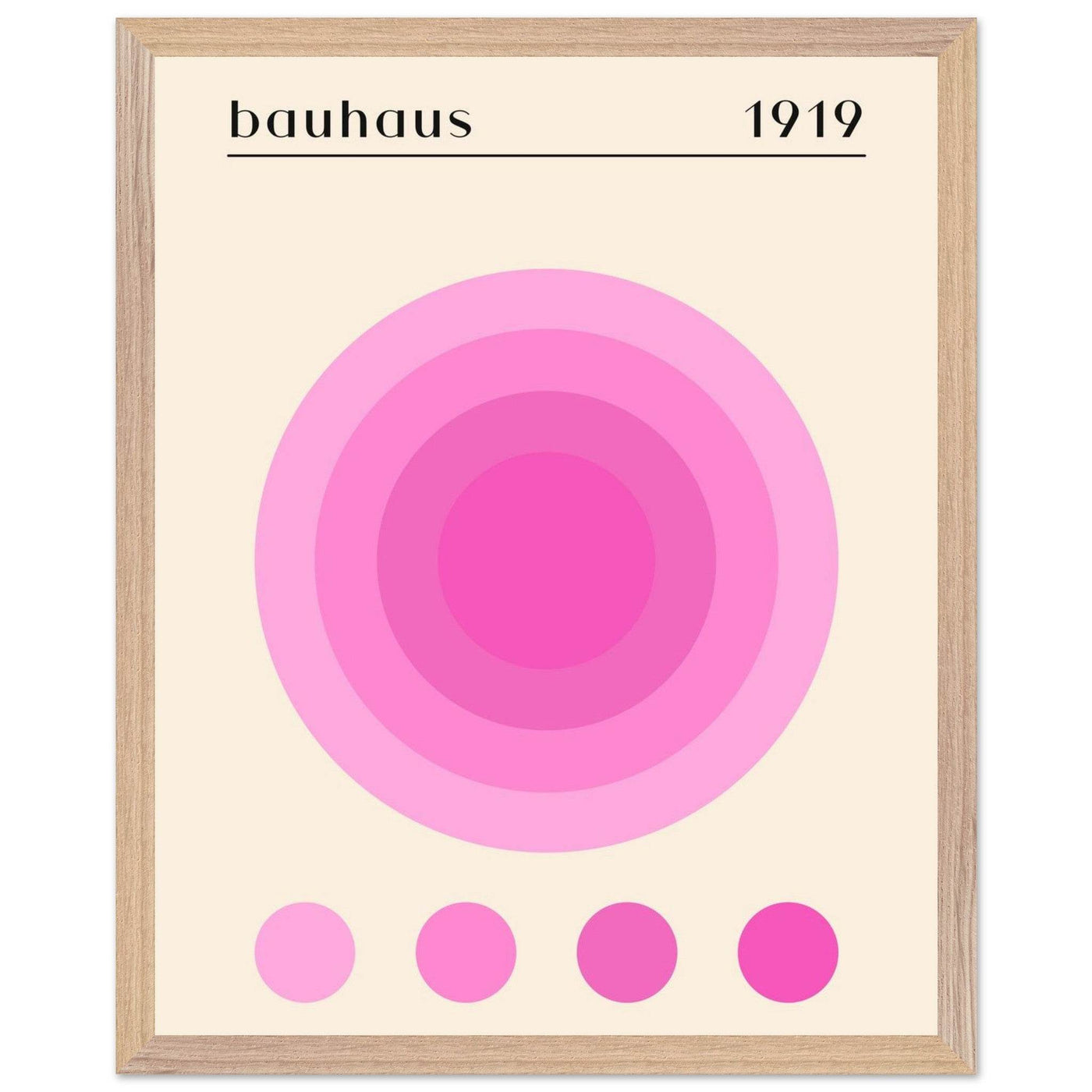 Bauhaus Pink Gradient Circle - Vibrantwalls