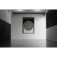 Bauhaus Black Cream Concentric Circle Wall Art - Vibrantwalls