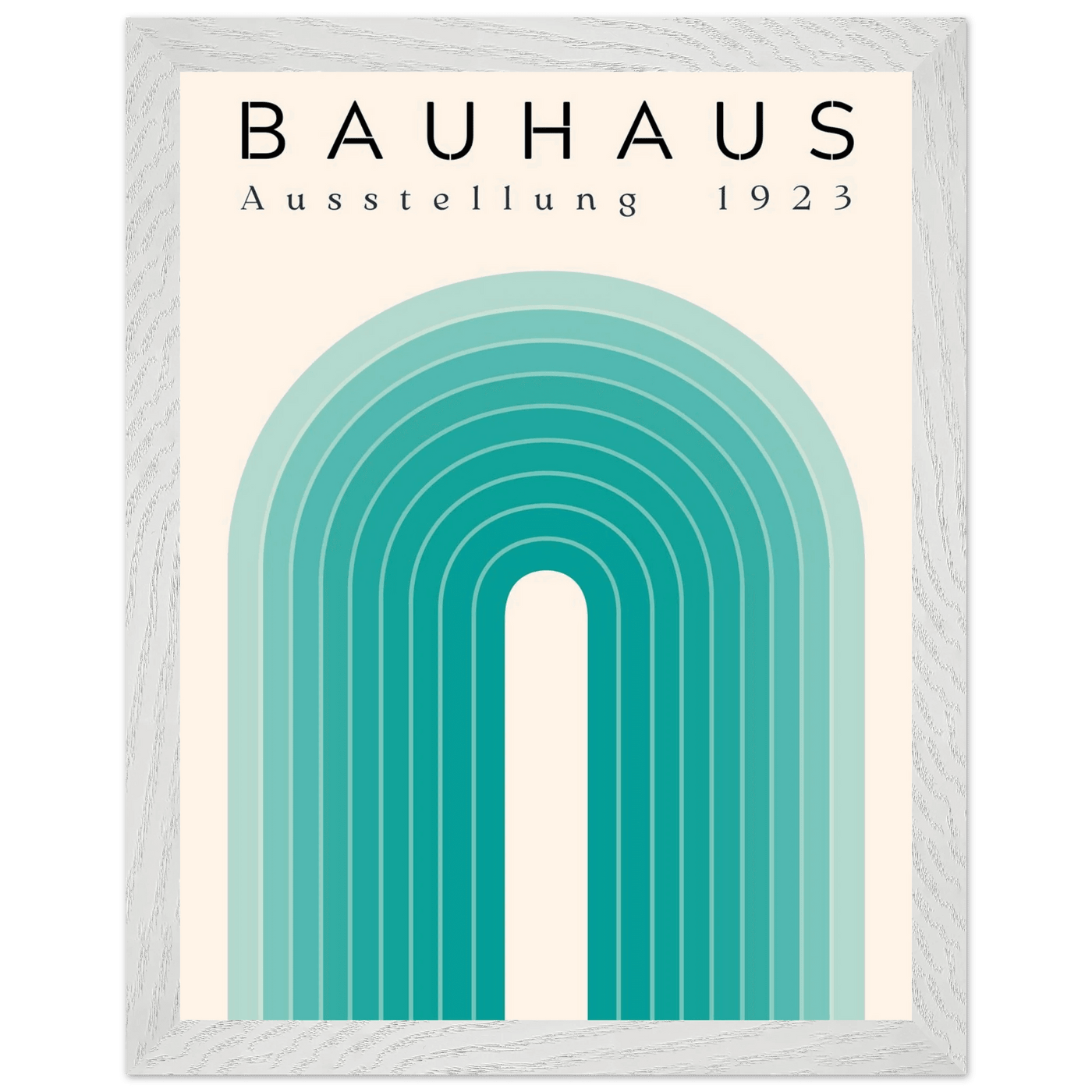 Bauhaus Ausstellung 1923 Teal & Cream - Vibrantwalls