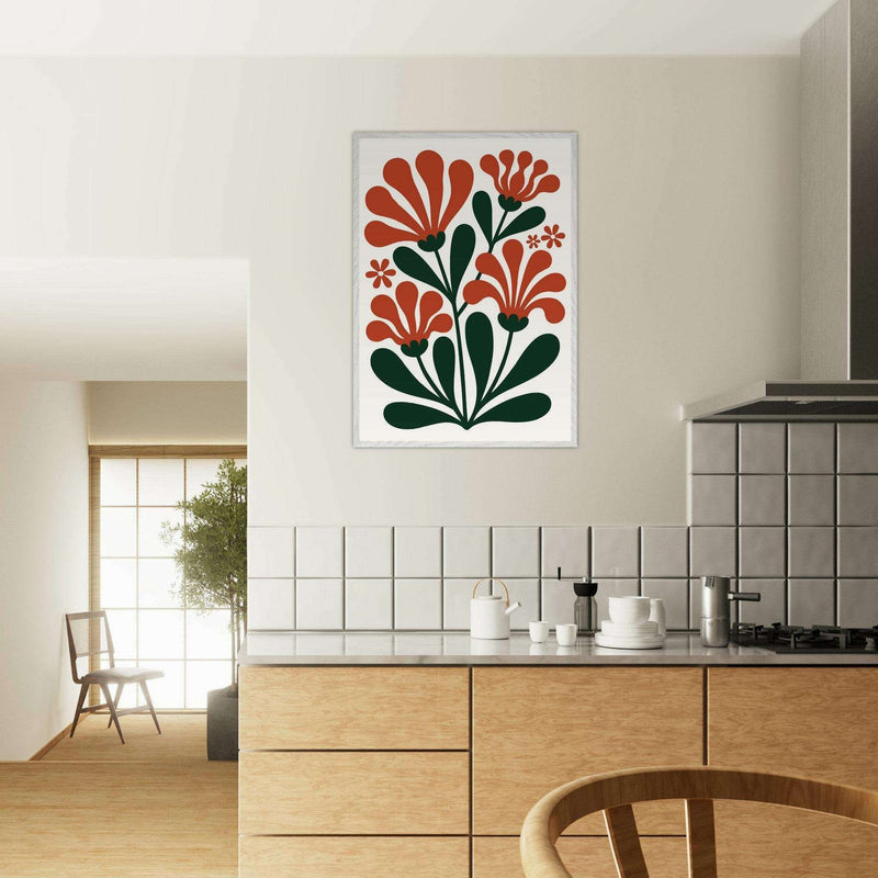 Desert Landscape Earthy Tones Abstract Wall Art - Vibrantwalls