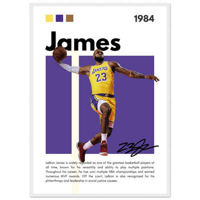 LeBron James Lakers Championship Vintage Art Print - Vibrantwalls