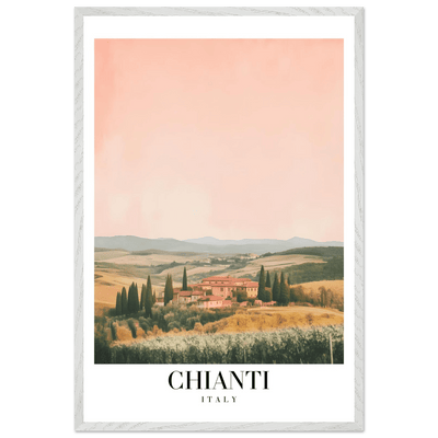 Chianti, Italy Framed Poster – Vintage Tuscan Countryside Wall Art with Customizable Wooden Frame - Vibrantwalls