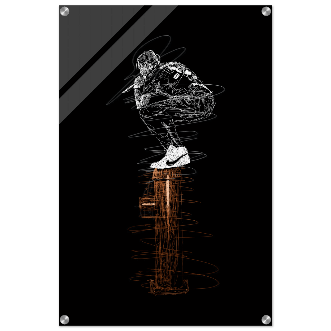 Connor McGregor Scribble Art Acrylic Print – Dynamic, Modern, & High-Impact Wall Decor - Vibrantwalls