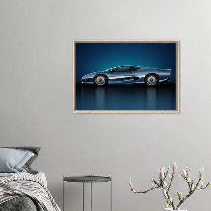 Framed Wall Art for Living Room - Jaguar XJ220 Supercar Canvas - Vibrantwalls