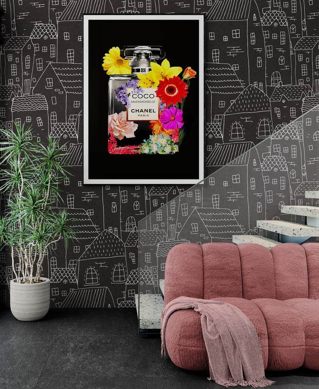 Vibrant Coco Mademoiselle Floral Art Print - Premium Framed Wall Decor in Your Choice of Size & Finish - Vibrantwalls