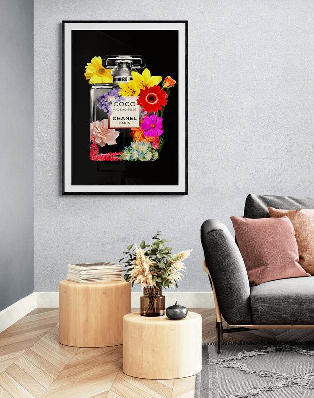Vibrant Coco Mademoiselle Floral Art Print - Premium Framed Wall Decor in Your Choice of Size & Finish - Vibrantwalls