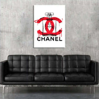 Red Chanel Perfume Canvas Wall Art - Vibrantwalls