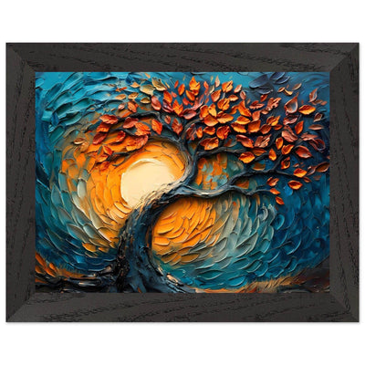 Palette Knife Tree of Life Framed - Vibrantwalls