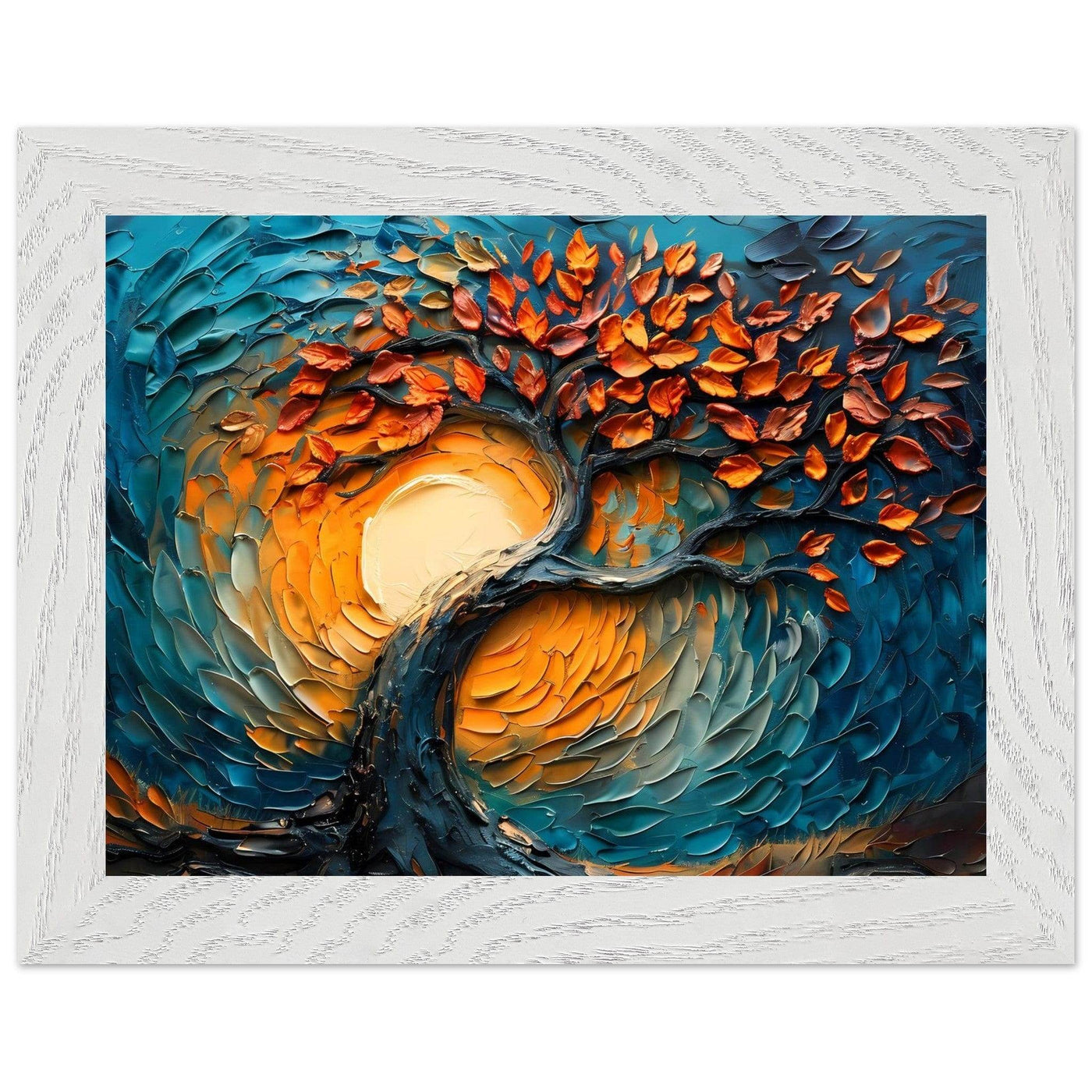Palette Knife Tree of Life Framed - Vibrantwalls