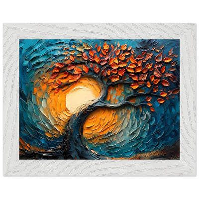 Palette Knife Tree of Life Framed - Vibrantwalls