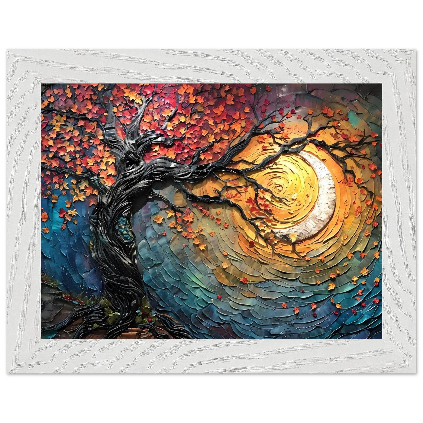 Impasto Style Autumn Tree of Life Poster - Vibrantwalls