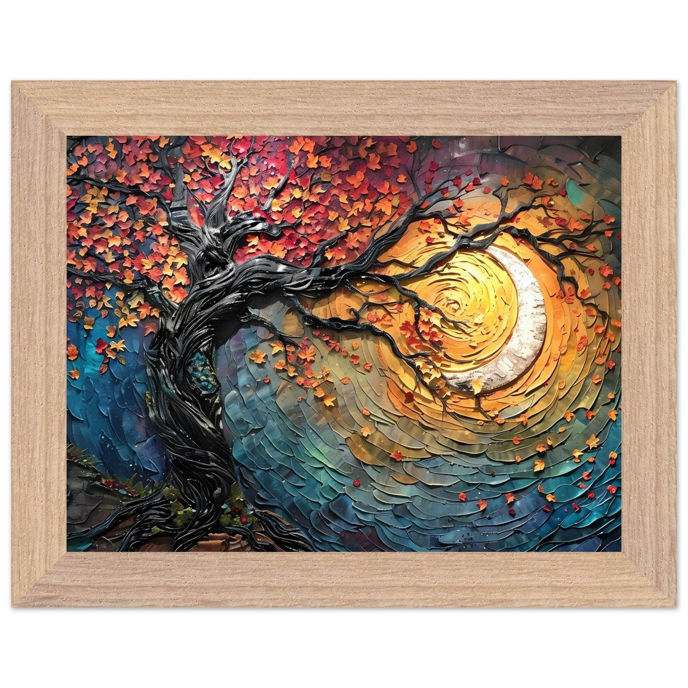 Impasto Style Autumn Tree of Life Poster - Vibrantwalls