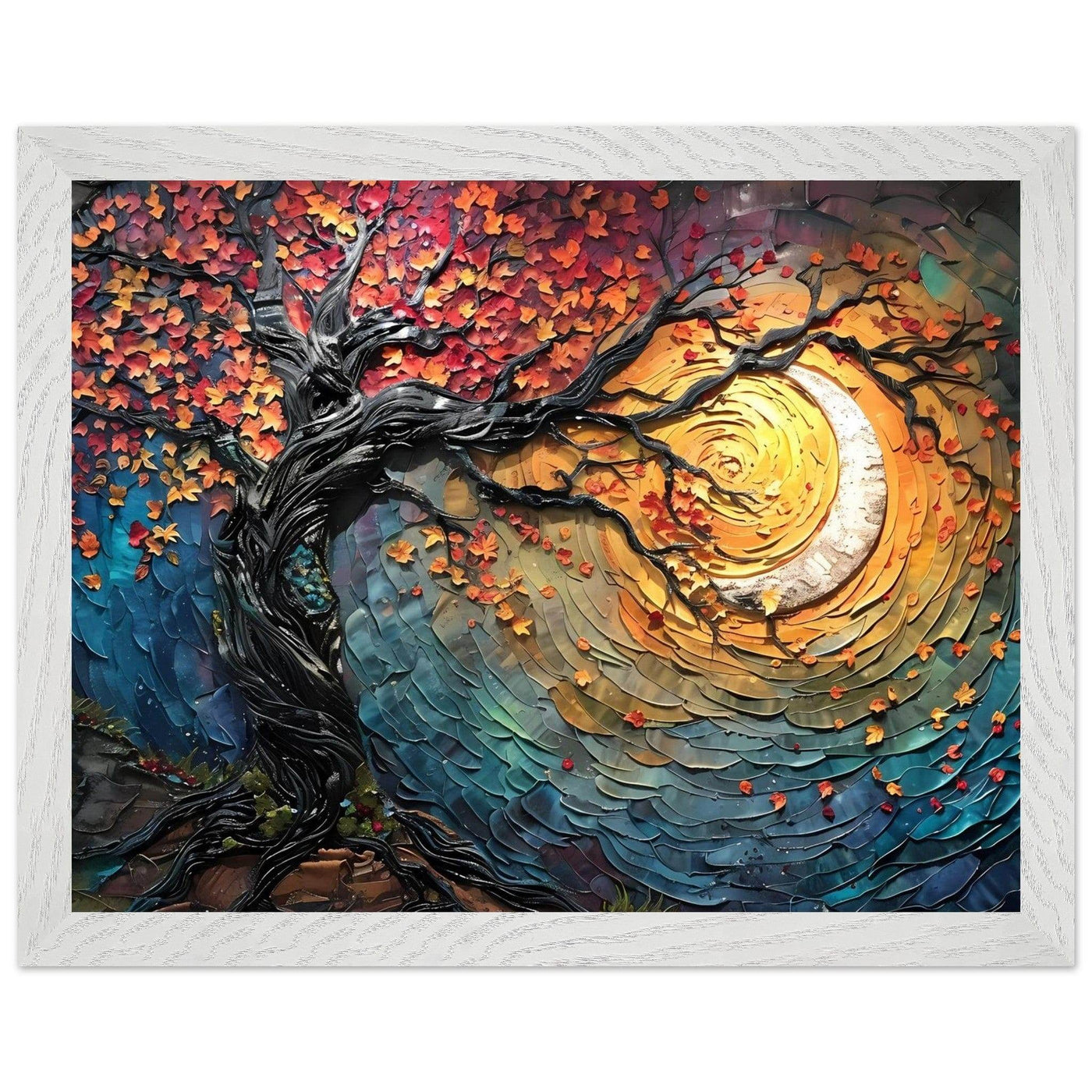Impasto Style Autumn Tree of Life Poster - Vibrantwalls
