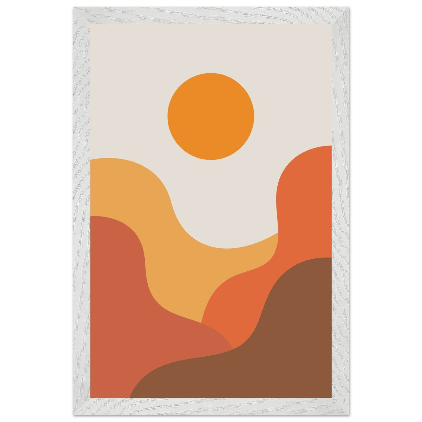 Abstract Desert Sunset Warm Earth Tones - Vibrantwalls
