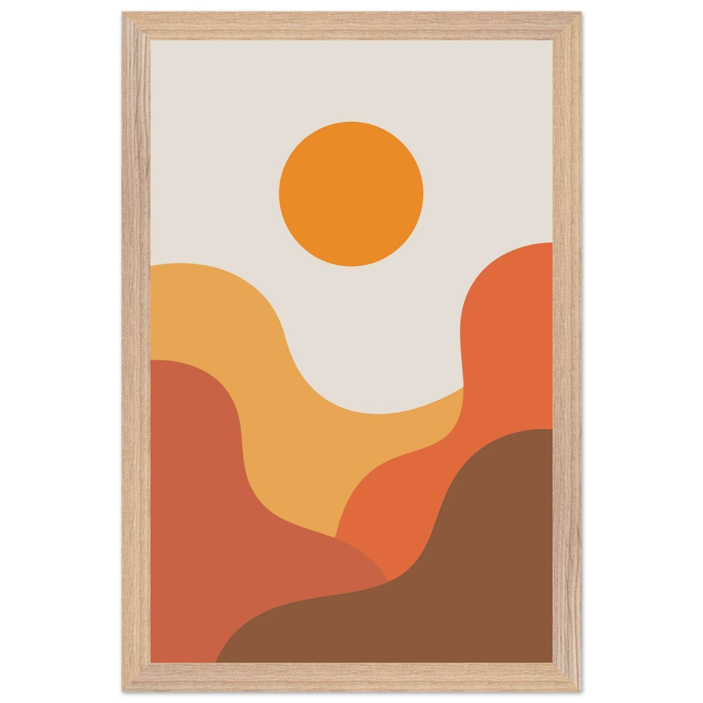 Abstract Desert Sunset Warm Earth Tones - Vibrantwalls