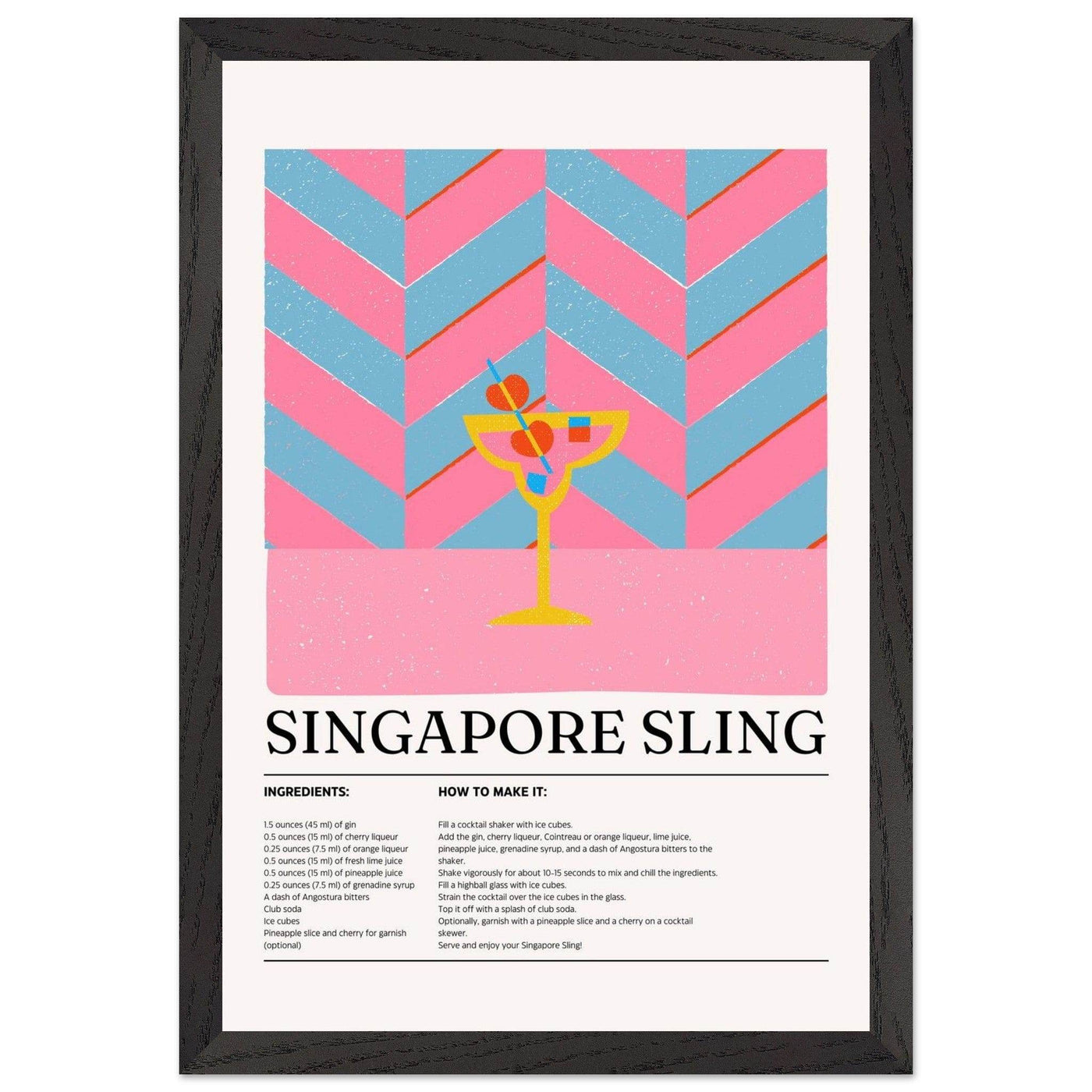 Singapore Sling Cocktail Recipe - Vibrantwalls