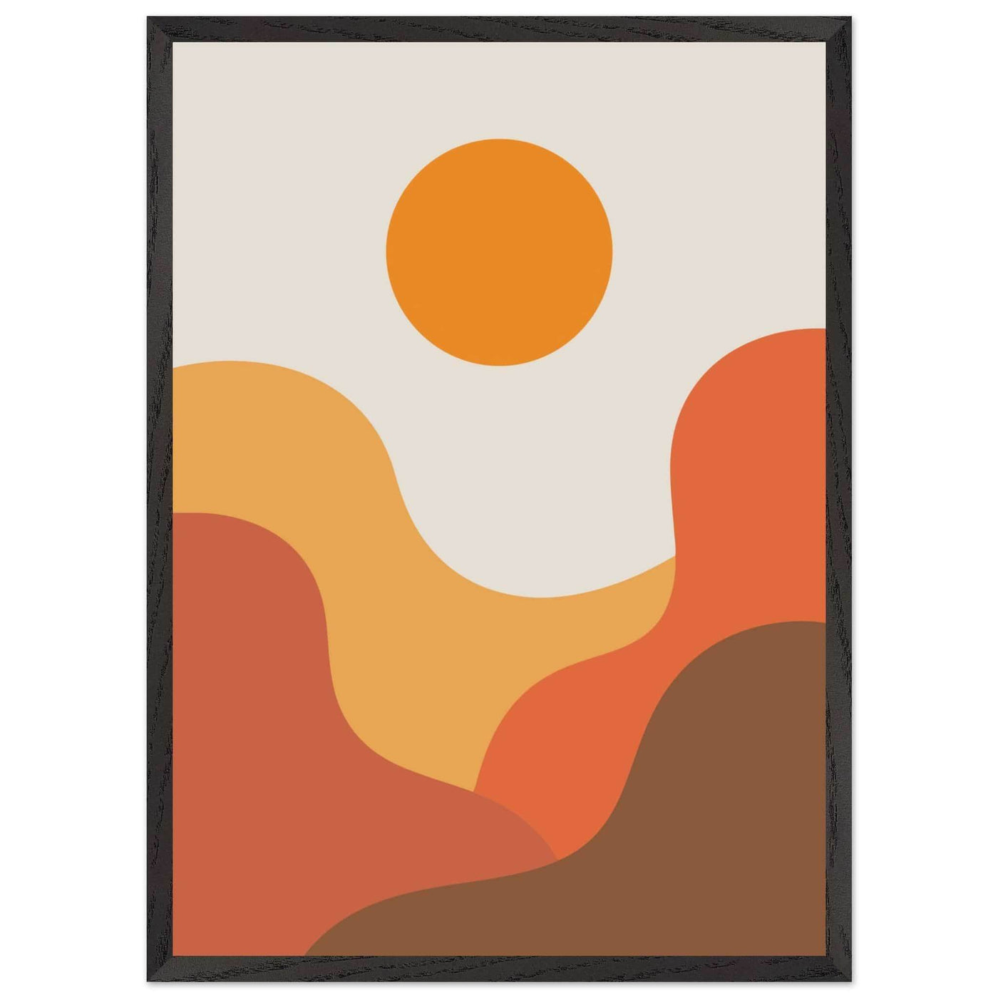 Abstract Desert Sunset Warm Earth Tones - Vibrantwalls