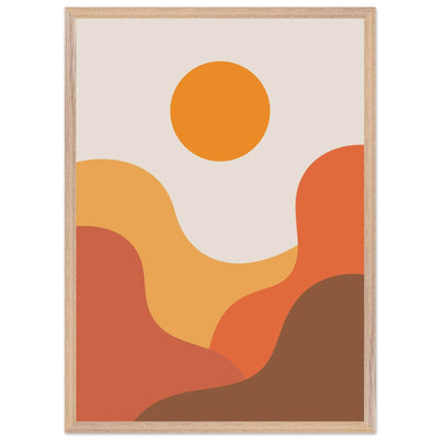 Abstract Desert Sunset Warm Earth Tones - Vibrantwalls