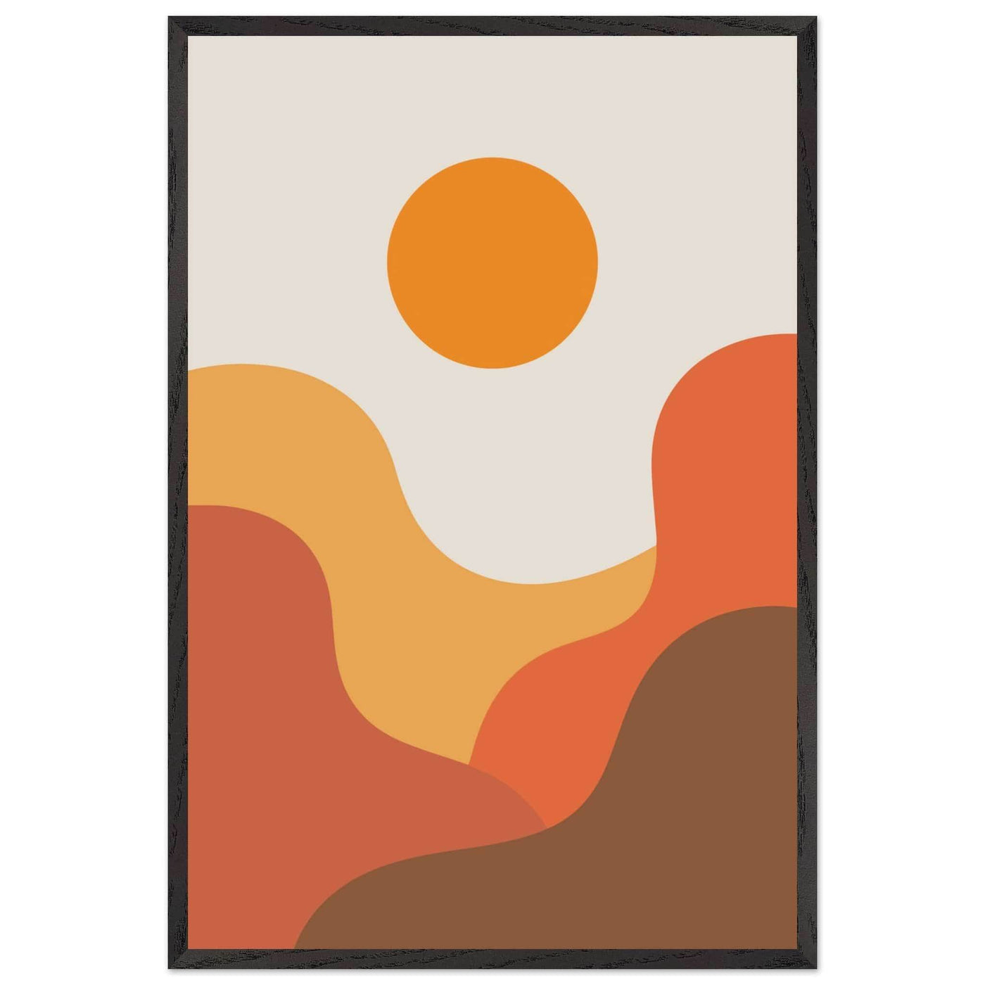 Abstract Desert Sunset Warm Earth Tones - Vibrantwalls