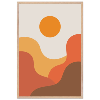 Abstract Desert Sunset Warm Earth Tones - Vibrantwalls