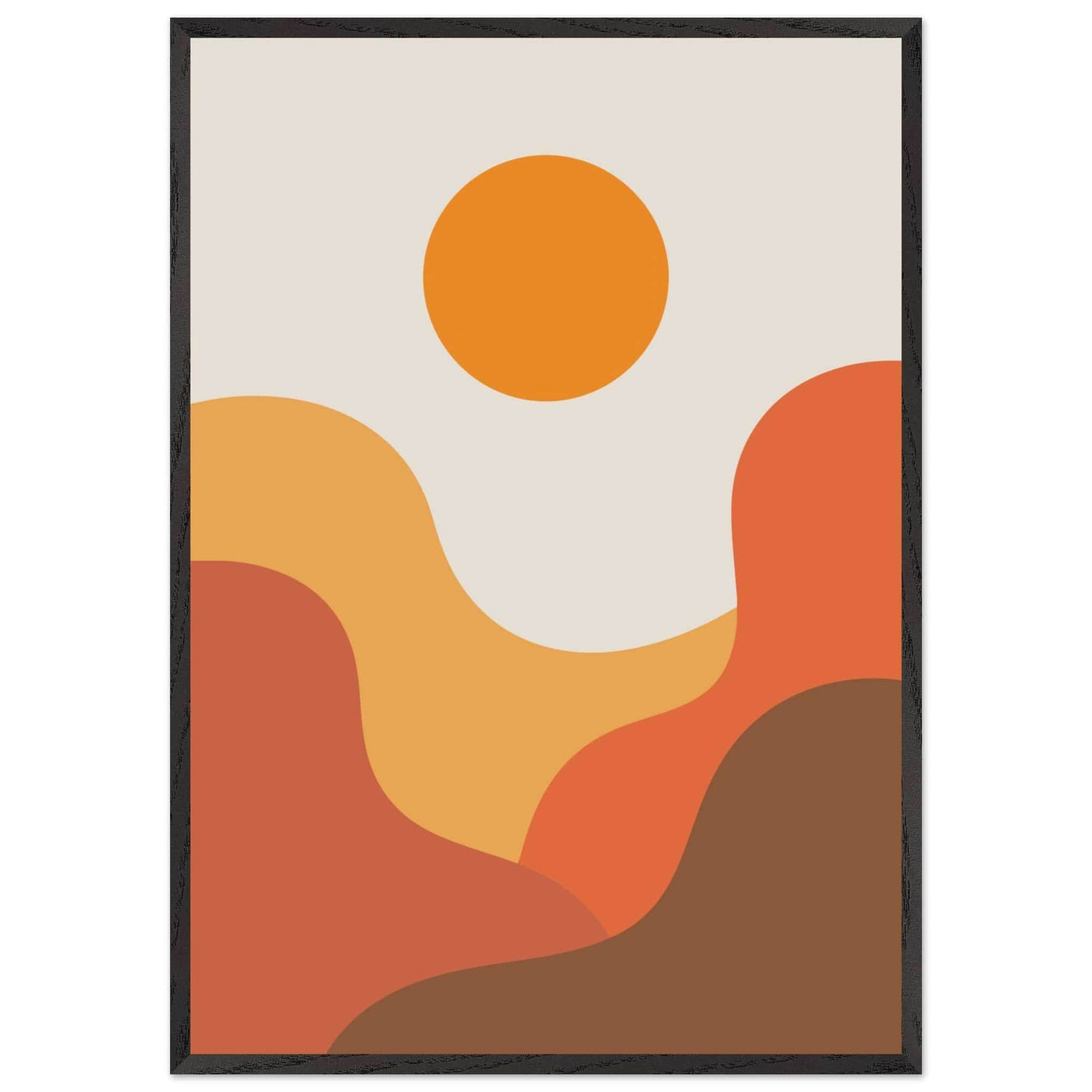Abstract Desert Sunset Warm Earth Tones - Vibrantwalls