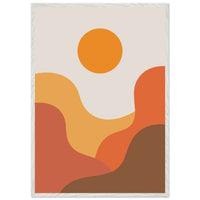 Abstract Desert Sunset Warm Earth Tones - Vibrantwalls